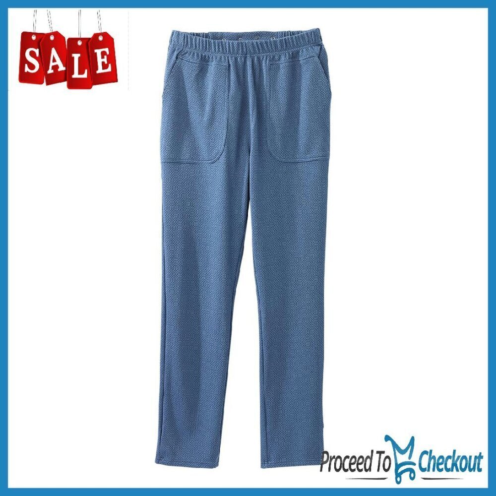 Open Back Stretch Knit Pants - Adaptive Comfort - Sizes S-3XL